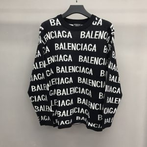「#1087」Balenciaga full-print subtitle sweater