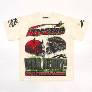 「#4442」Hellstar letter print round neck pullover short sleeve T-shirt