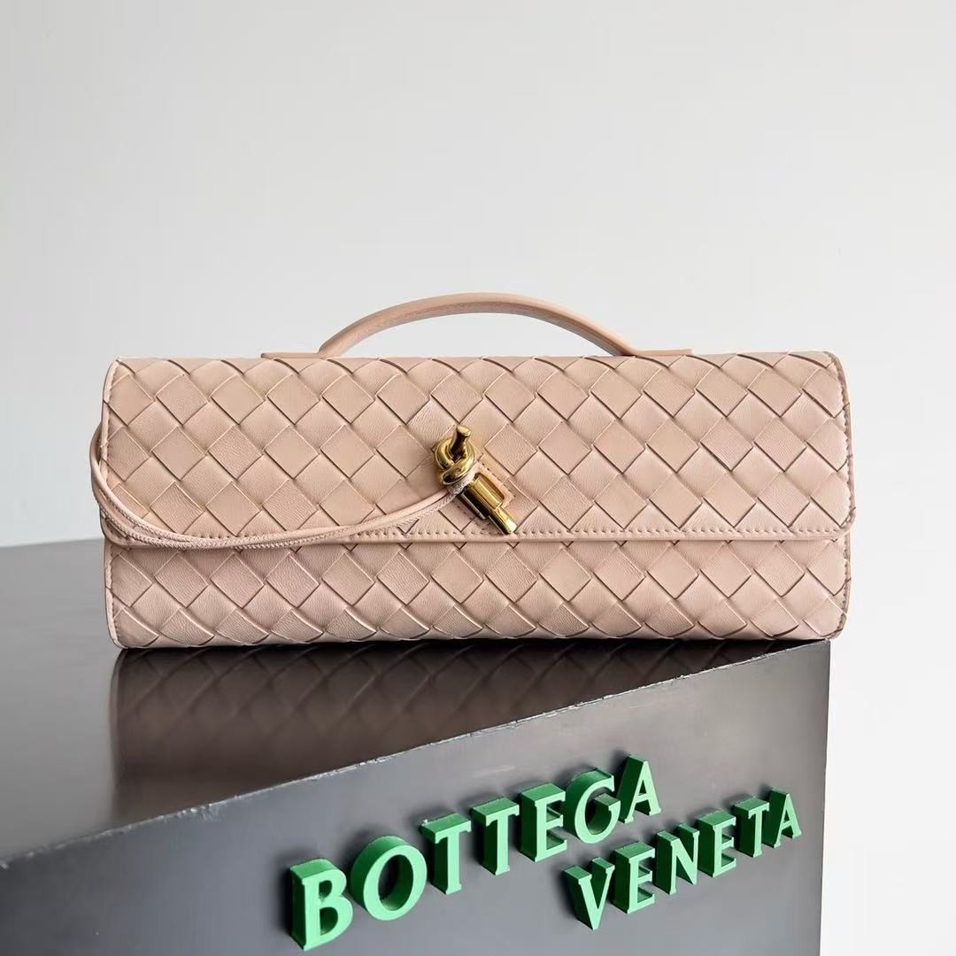 「#3844」BOTTECA VENETA uses exquisite craftsmanship intreccio woven imported sheepskin evening clutch bag Si