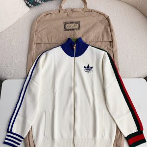「#967」Gucci x Adidas Men's knitted sweater ja cket