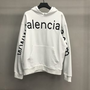 「#1063」Balenciaga lettered hooded sweatshirt