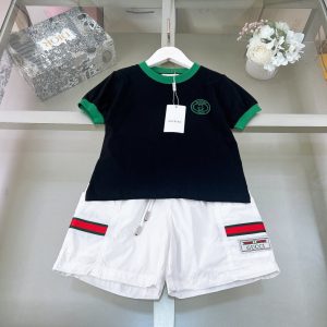 「#1588」Gucci2024/SS new logo printed T-shirt suit