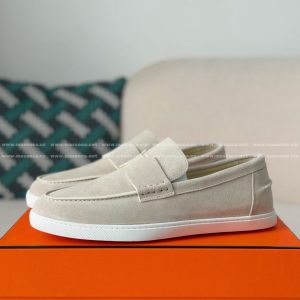 「#5655」Hermes Faux Suede Loafers