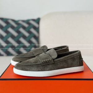 「#5186」Hermes Faux Suede Loafers
