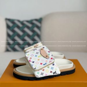 「#3387」LOUIS VUITTON x MURAKAMI Leather Flip Flops