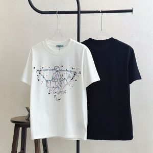 「#3813」Prada 2025 new printed cotton T-shirt