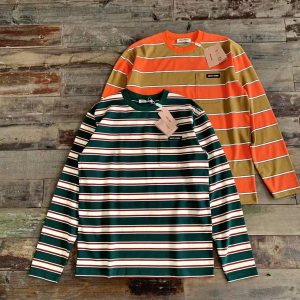 「#3407」Miumiu Pocket Stripe Long Sleeve