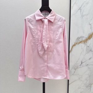 「#3871」Loewe Spring/Summer new pleated knot shirt