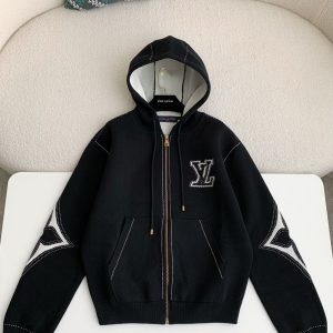 「#2690」Louis Vuitton  SS24 Logo Inlaid flower zipper sweatshirt Jackets