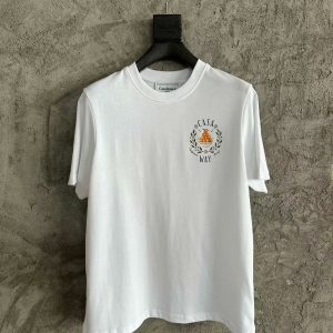 「#3295」CASABLANCA Spring/Summer Orange Graphic Print T-Shirt