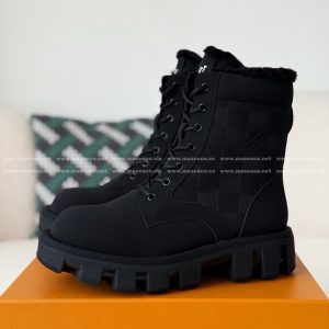 「#5175」LOUIS VUITTON RANGER LEATHER ANKLE BOOTS