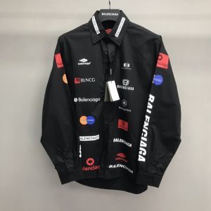 「#1249」Balenciaga LOGO LOGO racing style long sleeve shirt