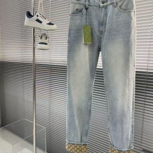 「#3601」Gucci cuffed washed jeans
