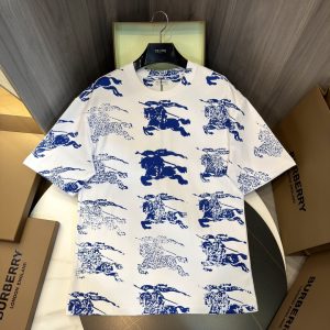 「#2003」Burberry 2024ss the latest full-body knight texture sense printed cotton t-shirt