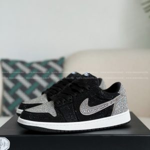 「#4531」Jordan 1 Hand-Set Rhinestones Low Sneakers