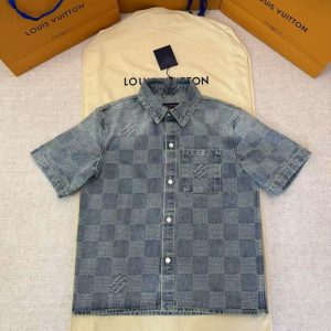 「#4743」LOUIS VUITTON FW25 checkerboard short-sleeved shirt