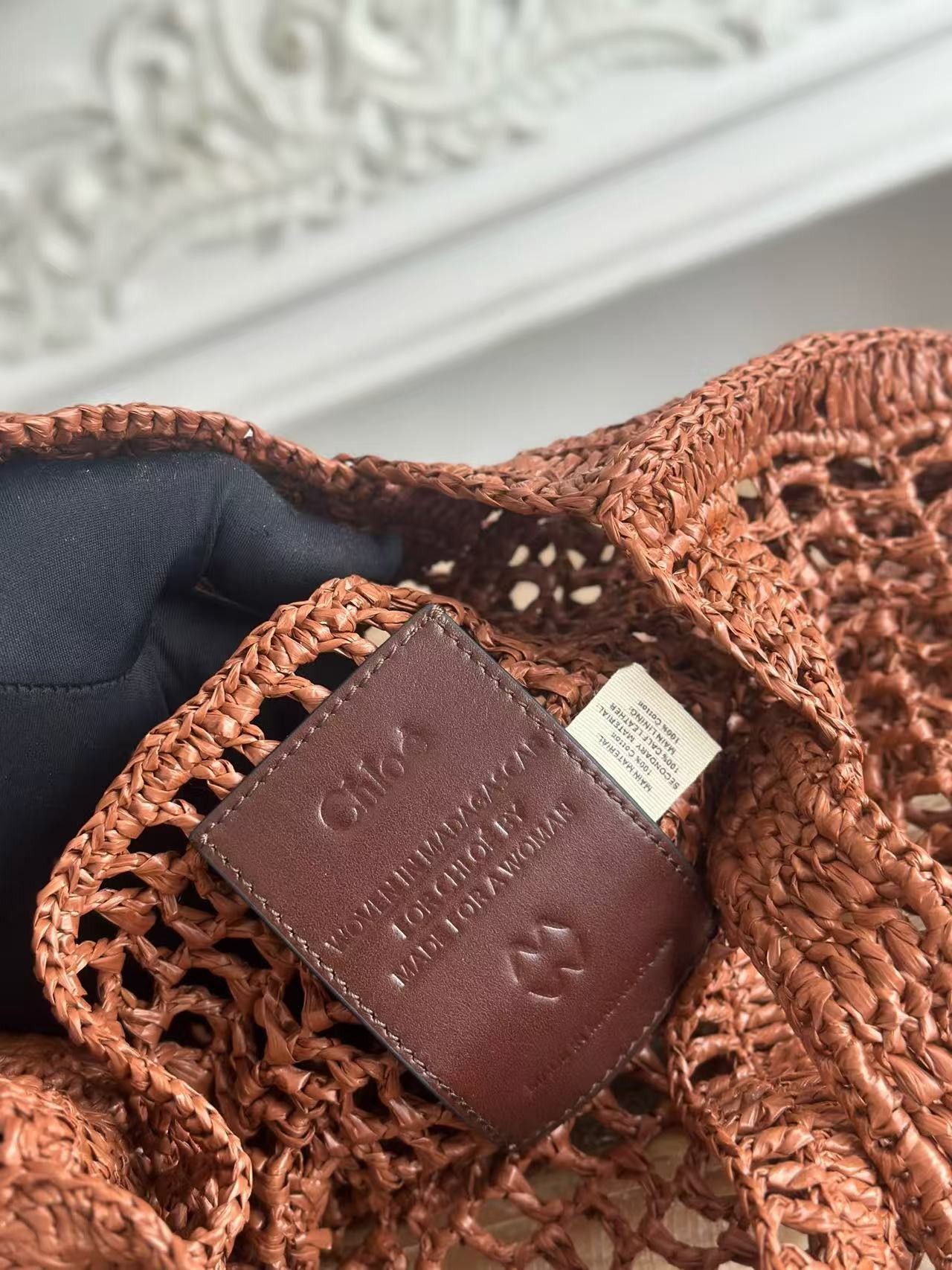 「#3656」chloe spring and summer new style SUMMER BANANA dopamine color caramel color pure handmade straw wov