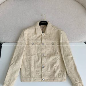 「#3277」Louis Vuitton Full-print cotton jacquard collarless jacket