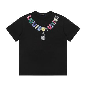 「#1421」Louis Vuitton Logo lettering T-shirt with 23SS neckline