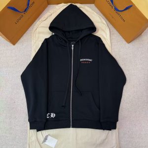 「#5327」Chrome Hearts Vintage Distressed American Flag Zip-Up Hoodie