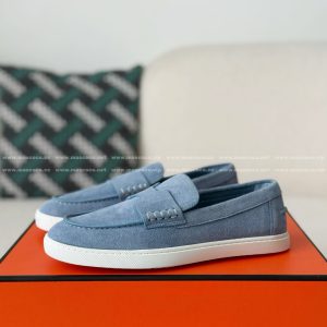 「#5187」Hermes Faux Suede Loafers