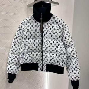 「#3009」Louis Vuitton ski series stand-up collar printed jacket down jacket