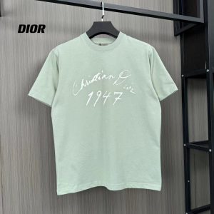 「#2356」Dior flocked letter print short sleeve