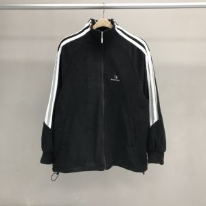 「#1187」Balenciaga fleece striped double hook jacket
