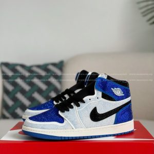 「#4558」Jordan 1 Hand-Set Rhinestones High Sneakers