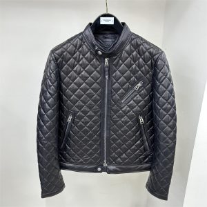 「#1273」Tom Ford 23 catwalk style slim stand collar leather jacket