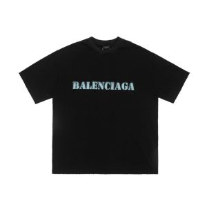 「#3562」BLCG Blurred Slogan Short Sleeves