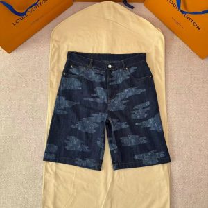 「#4792」LOUIS VUITTON cloud jacquard denim shorts
