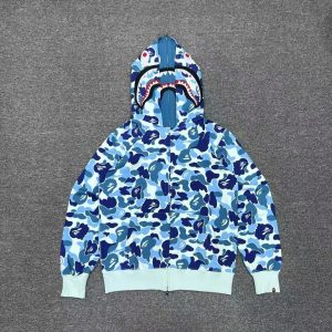 「#2658」bape abc double cap big flower camouflage shark