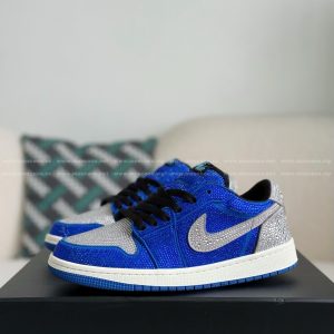 「#4755」Jordan 1 Hand-Set Rhinestones Low Sneakers