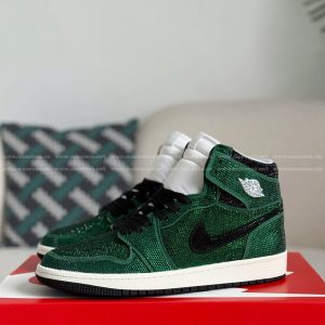 「#4563」Jordan 1 Hand-Set Rhinestones High Sneakers