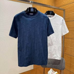 「#4268」Dior cut line jacquard round neck short sleeve T-shirt