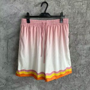 「#3302」CASABLANCA Spring and Summer Large LOGO Pattern Silk Shorts