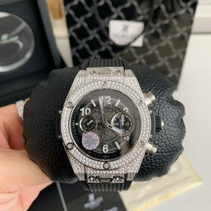 「#2608」Hublot full diamond chronograph v2 version watch