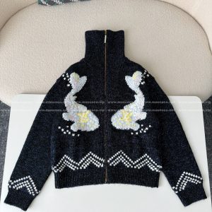 「#4867」Louis Vuitton x Nigo Joint Model FW25 Lapel Sweater