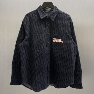 「#4373」Dior-CD cotton-blend denim overshirt