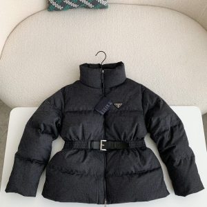 「#2528」Prada logo stand collar down jacket