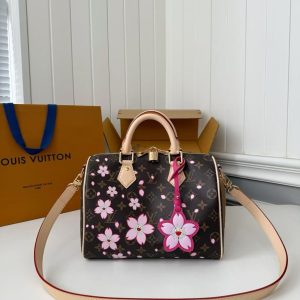 「#4370」Louis Vuitton x TM SPEEDY BANDOULIÈRE 25 handbag M14174, size: 19*15*25cm