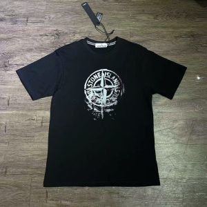「#3414」STONE ISLAND Logo Print Crew Neck T-Shirt