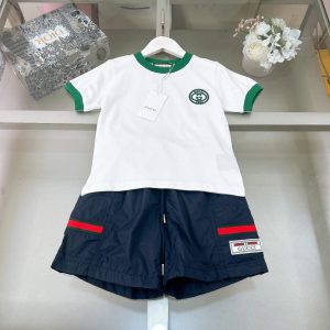 「#1590」Gucci2024/SS new logo printed T-shirt suit