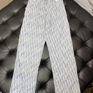「#3602」Dior all over print jeans blue