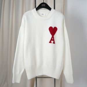 「#2570」Ami autumn and winter new alpaca wool round neck sweater