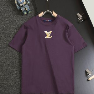 「#1746」Louis Vuitton T-shirt with yellow and white logo
