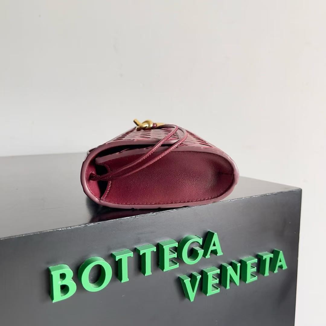 「#3845」BOTTECA VENETA uses exquisite craftsmanship intreccio woven imported sheepskin evening clutch bag Si