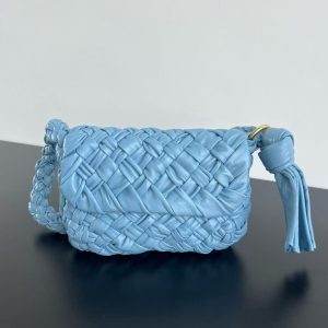「#4490」BOTTECA VENETA Kalimero Citta imported cowhide pure hand-woven bag