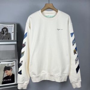 「#3055」offwhite Monet oil painting round neck sweatshirt